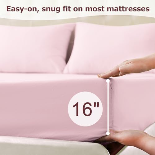 Twin XL Size Bed Sheet Set - 3 Piece Soft Microfiber Sheets with Deep