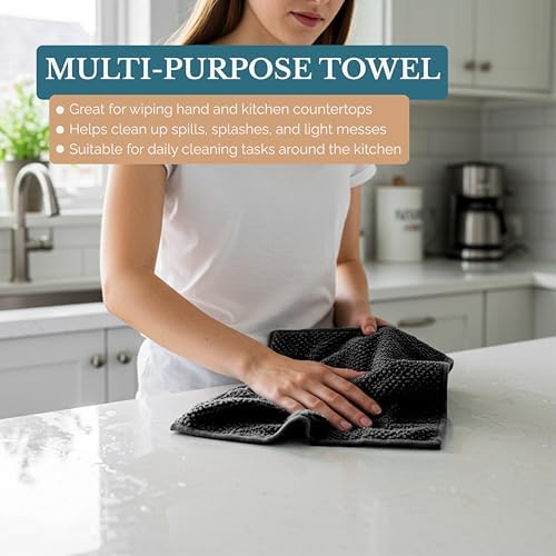 Casa Platino Kitchen Towel Set 8 Pc - 4 Dish Towels for Kitchen