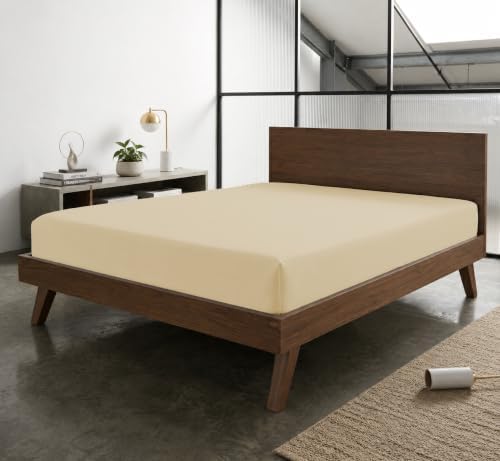 BedDecor 100% Egyptian Cotton 1PC Fitted Sheet, 15 Inche Extra Deep