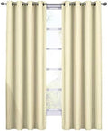 Royal Hotel Diamond Ivory Curtains, Blackout Top Grommet, Jacquard