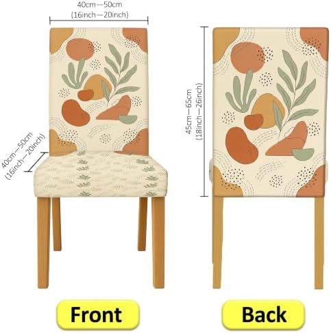 Leaf Chair Covers for Dining Chairs, Modern Minimalistic Shape Dot