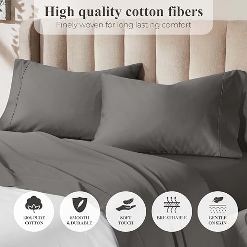 Superior Pavo Cotton Sheet Set, Sateen Weave, Soft Bedding, Modern
