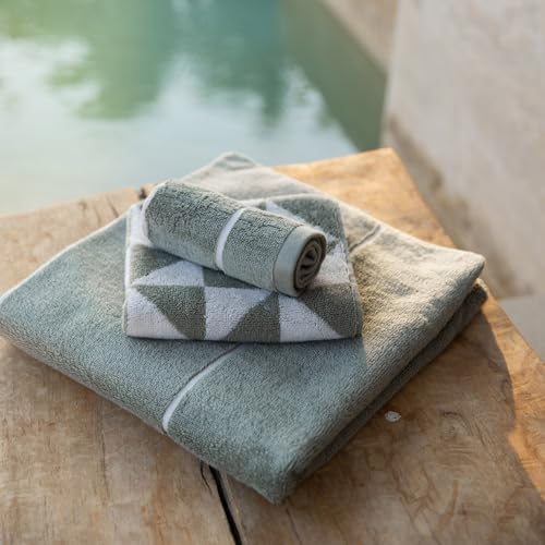 Italic Deia Luxury 600 GSM 6 Piece Towel Set – 2 Bath Towels, 2 Hand