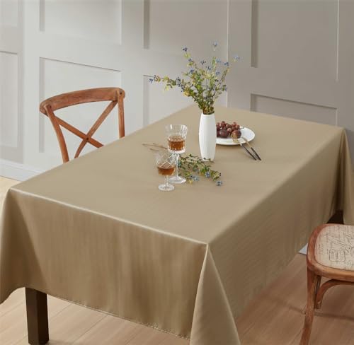 HLC.ME Lincoln Fabric Tablecloth, Jacquard Fabric Table Cloth for