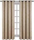 Royal Hotel Bella Beige Grommet Blackout Weave Embossed Window Curtain