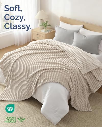 Super Soft Fleece Blanket King Size - Fleece Throw Blanket - 90x108
