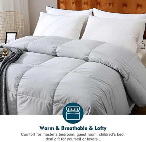 Feathers Down Comforter Twin,Medium Warm All-Season Duvet Insert