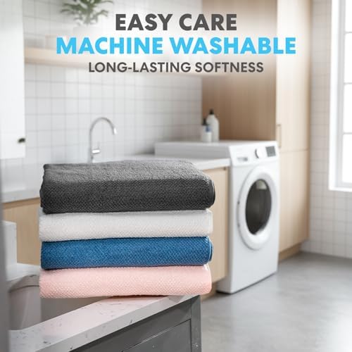 Simpli-Magic 79451 Popcorn Textured Bath Towels Set, 2 Bath Towels, 2