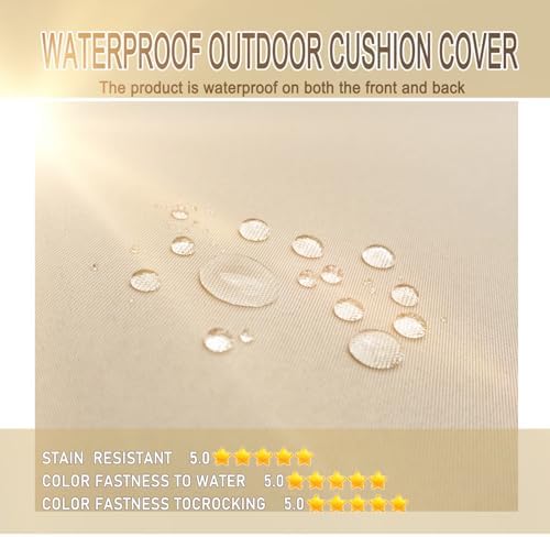 Bcareself Outdoor Deep Seat Cushion Set Waterproof & Fade Resistant