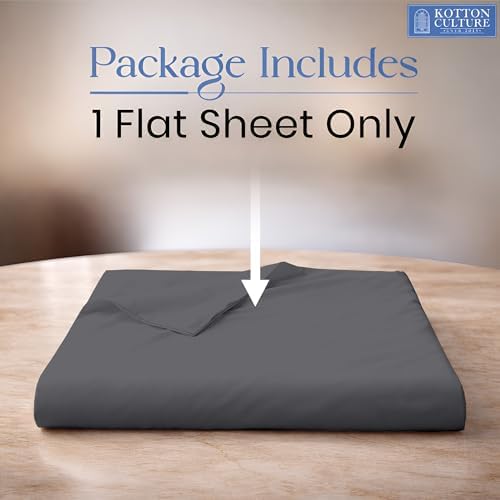 Kotton Culture 100% Egyptian Cotton 1 Pc Flat Sheet - 400 Thread
