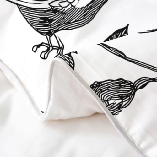 Feelyou Vintage Floral Duvet Cover 100% Cotton Queen Size