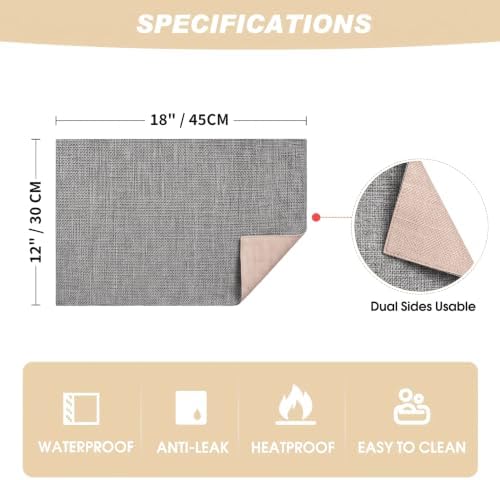 Artoid Mode Reversible Cloth Placemats Set of 4, Washable Heat