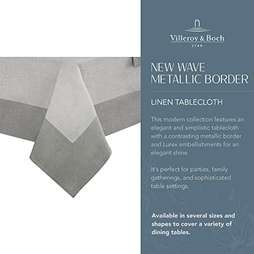 Elrene Home Fashions Villeroy and Boch New Wave Metallic Border Linen