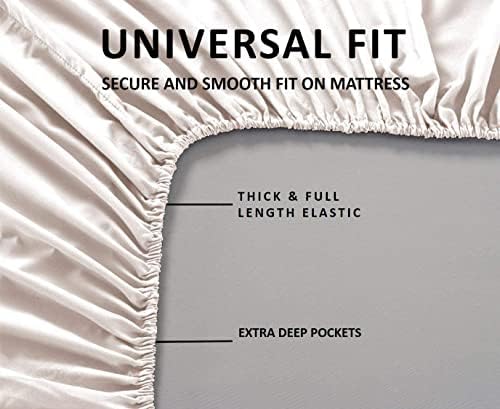 Split California King Bed Sheet Set (5 Piece) 600 Thread Count-100%