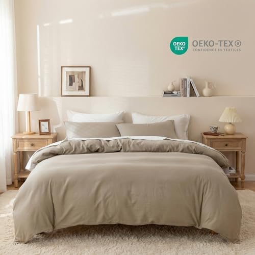 HeimenAogo Egyptian Cotton Duvet Cover Set Full, Ultra Soft and