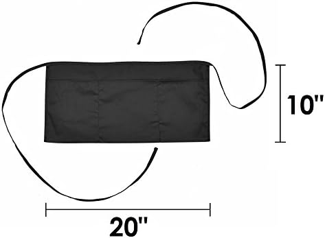 DALIX Waist Aprons Commercial Restaurant Home Bib Spun Poly Cotton