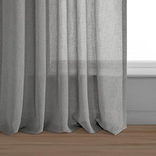 HPD Half Price Drapes Solid Sheer Curtains For Living Room Linen