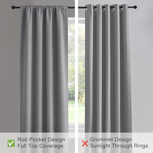 PONY DANCE Bedroom Blackout Curtains - Window Covering Set Home