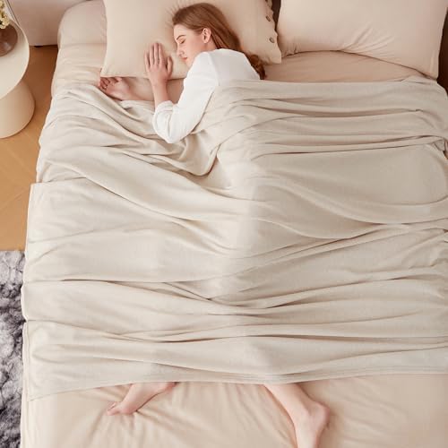 COOVA Lightweight Knit King Blanket for Bed, Decorative Blanket, Soft