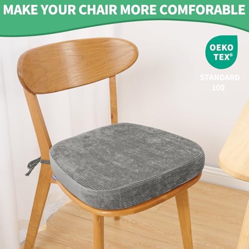 2.5" Thick Chair Cushions for Dining Chair, Corduroy High Density Foam