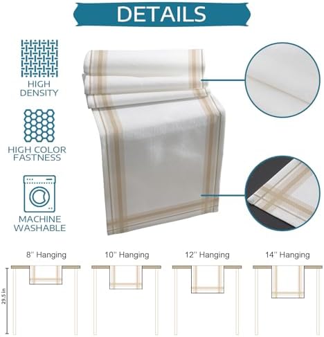 Minimalist Table Runner and Placemats Set of 4 Stripe Yellow White