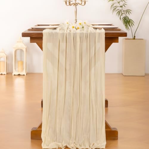 Cheesecloth Table Runner Fall Boho Wedding Birthday Party Home Decor
