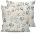 20x20 Pillow Covers Set of 2, Nautical Coastal Throw Pillow Covers