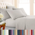21 Inch Deep Pocket King Sheet Set Hotel Quality Microfiber Light Grey