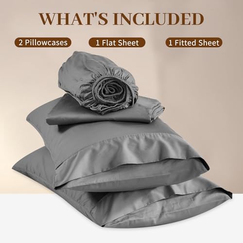Bedlifes 1000TC Egyptian Cotton King Sheets, 4Pcs, 16" Deep Pocket