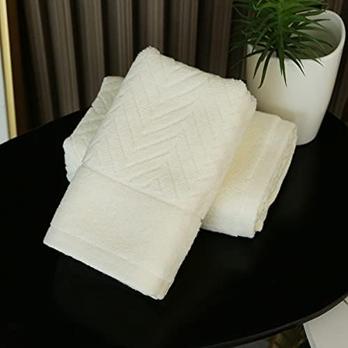 YiLUOMO Beige Hand Towel Set of 2 100% Cotton Ultra Soft Highly