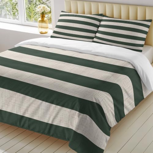 Duvet Cover King Size 3 Piece Bedding Set, Modern Minimalist Stripes
