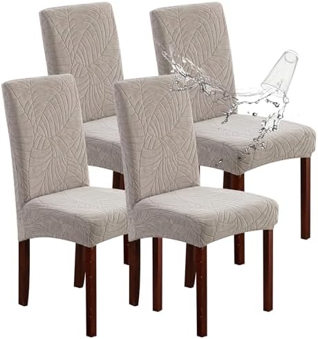 Genina Waterproof Dining Chair Covers Set of 4 Parsons Chair