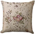 Vintage Rose Pillow Cover 18x18, French Country Botanical Print