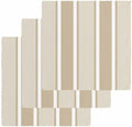 Brown Stripe Dish Towels Set,Waffle Weave Kitchen Towels 3