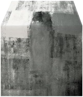OYIMUA Grey and White Abstract Modern Table Runner, Art Rustic Kitchen