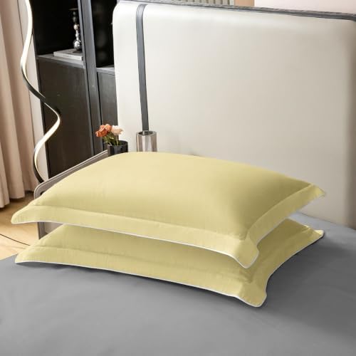 Erosebridal Beige 100% Cotton Duvet Cover Queen Solid Color Comforter