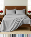 California Design Den 100% Cotton Sateen Queen Bed Sheets Set, Light