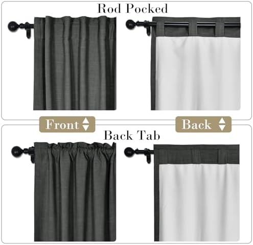 cololeaf 120 Inches Long Blackout Curtains for Bedroom High Ceiling