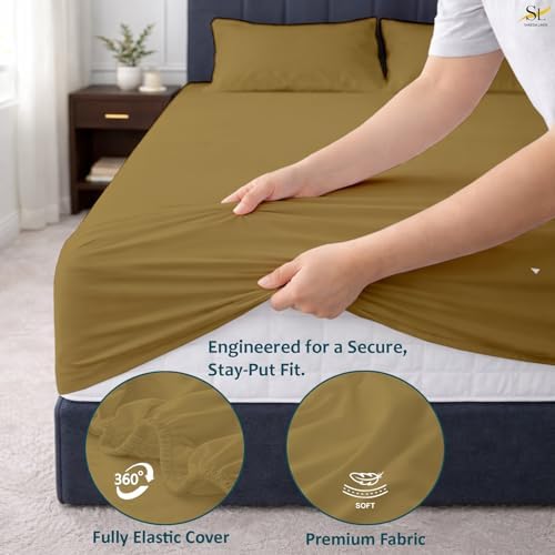 Shreem Linen Queen 4 Piece Sheet Set, Ultra Soft Microfiber Bed Sheets