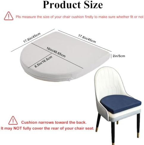 18x18 Inch Chair Cushions for Dining with Tie Washable Cover,2 Set