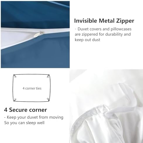 King Duvet Cover Set Soft Microfiber Airplane Sky Sky Blue