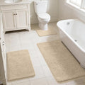 3 Pcs Bathroom Rugs Set Memory Foam Bath Mat for Bathroom Washable
