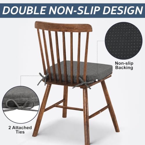 Basic Beyond Chair Cushions for Dining Chairs with Ties and Removable