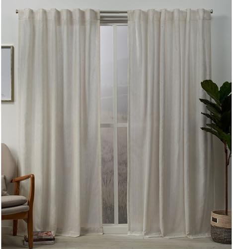 EXCLUSIVE HOME Muskoka Textured Teardrop Slub Embellished Hidden Tab