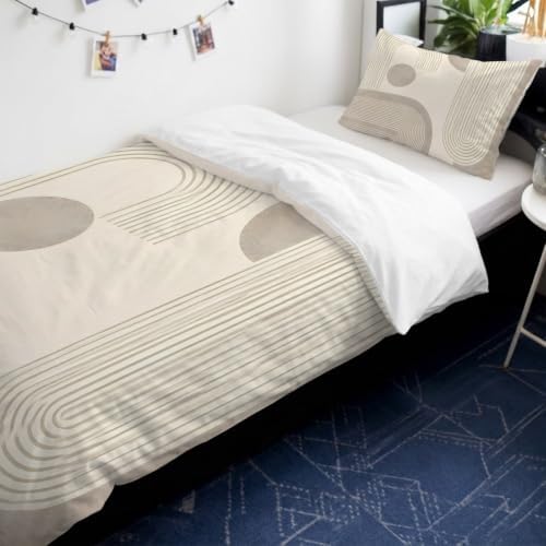 Boho Geometric Duvet Cover Queen Size,Quilt Cover 90"x90" with Zipper