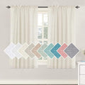 H.VERSAILTEX Natural Linen Blended Curtains 63 Inches Length 2 Panels