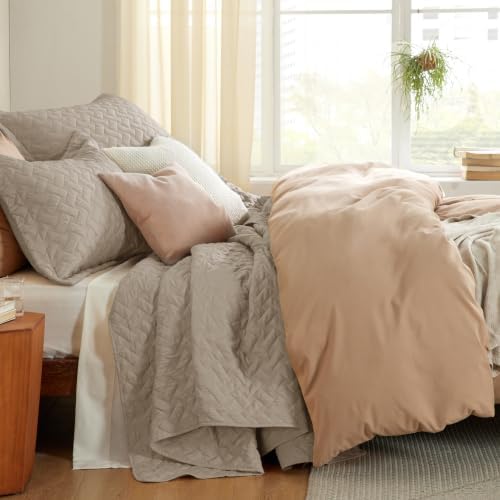 Bedsure King Size Quilt, Lightweight Comforter Set, Taupe Bedspread