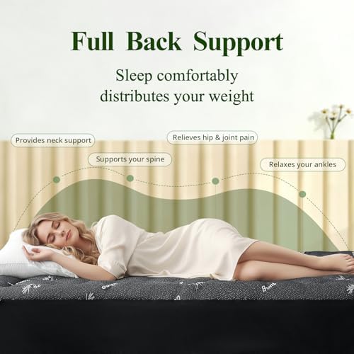 Queen Mattress Topper, Bamboo Viscose Thick Pillow Top Mattress Pad