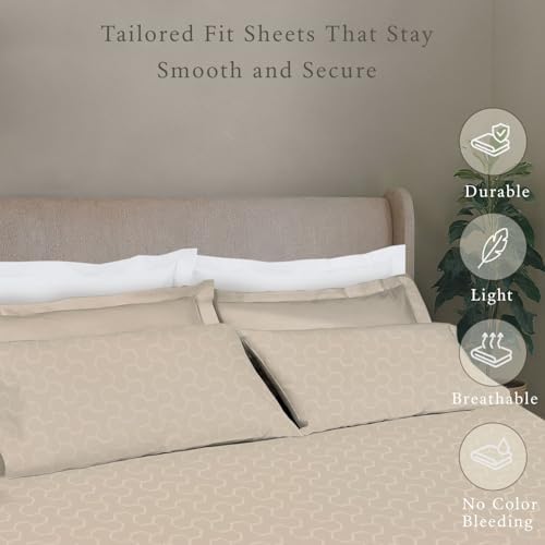Threadmill 500 Thread Count Cotton Full Sheet Set, Sateen, Jacquard