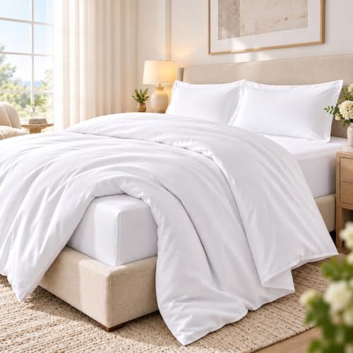 Kotton Culture 4 PC Queen Duvet Cover Set+Fitted Sheet - 600 Thread